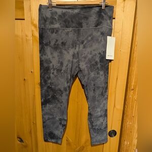 Lululemon NEW Align High-Rise Pant 25" Diamond Dye Pitch/Graphite Grey Sz 16